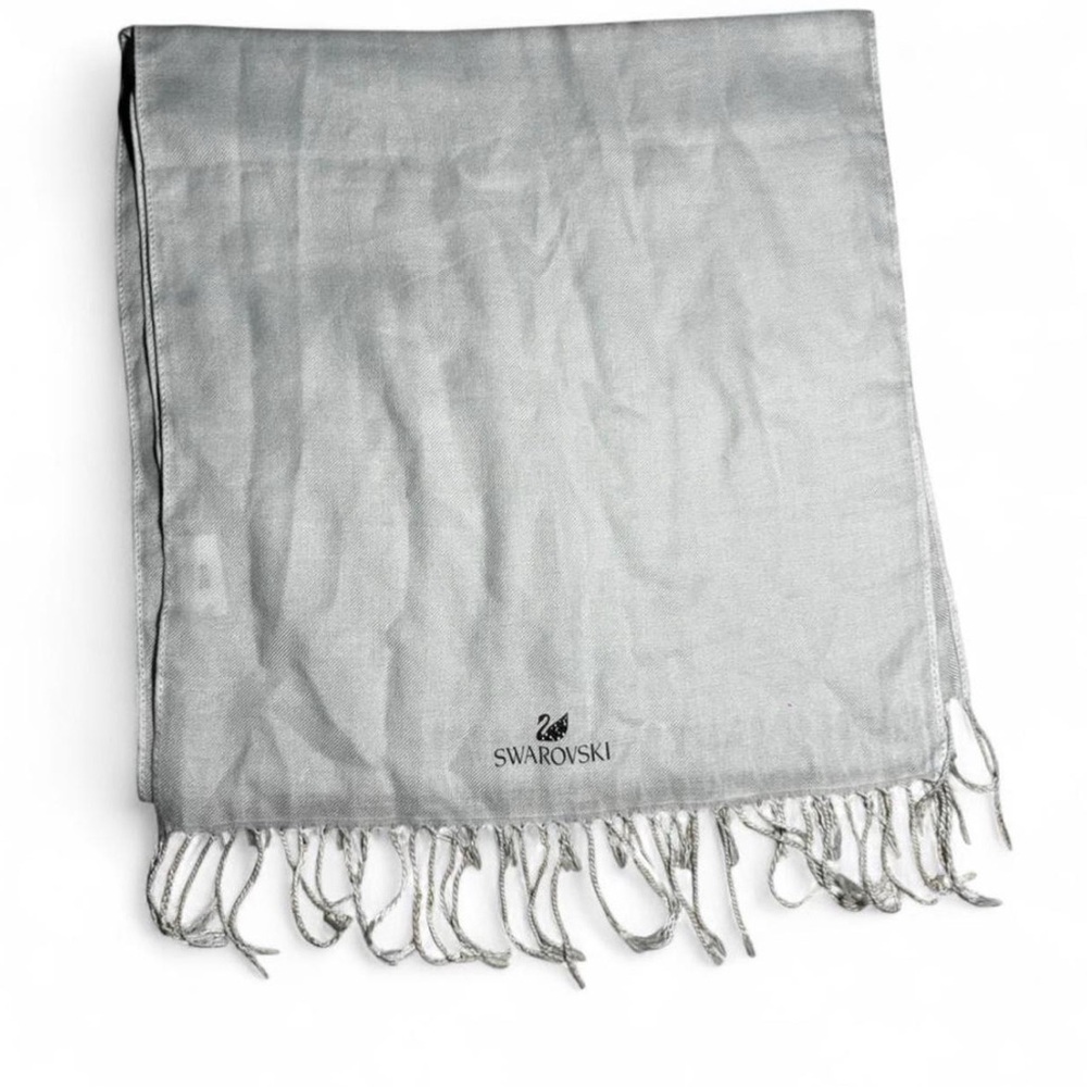 Swarovski Elegant Gray woman’s scarf
